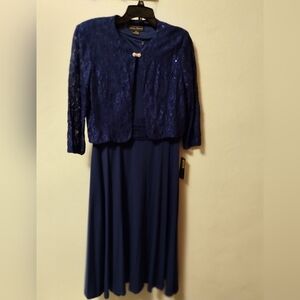 NWT Jessica Howard Navy Blue Dress with Jacket size 12